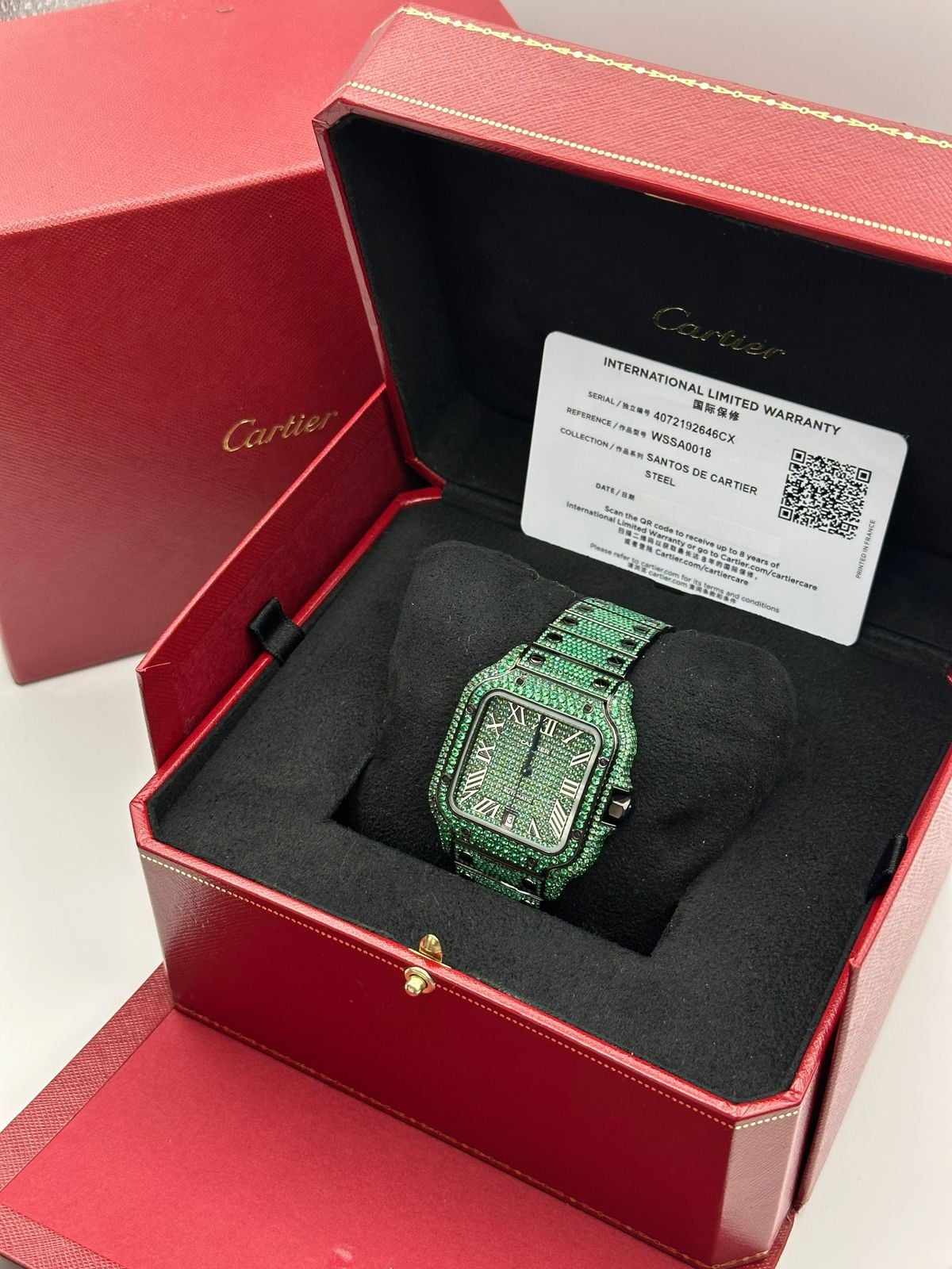 Cartier Santos Large Iced Out