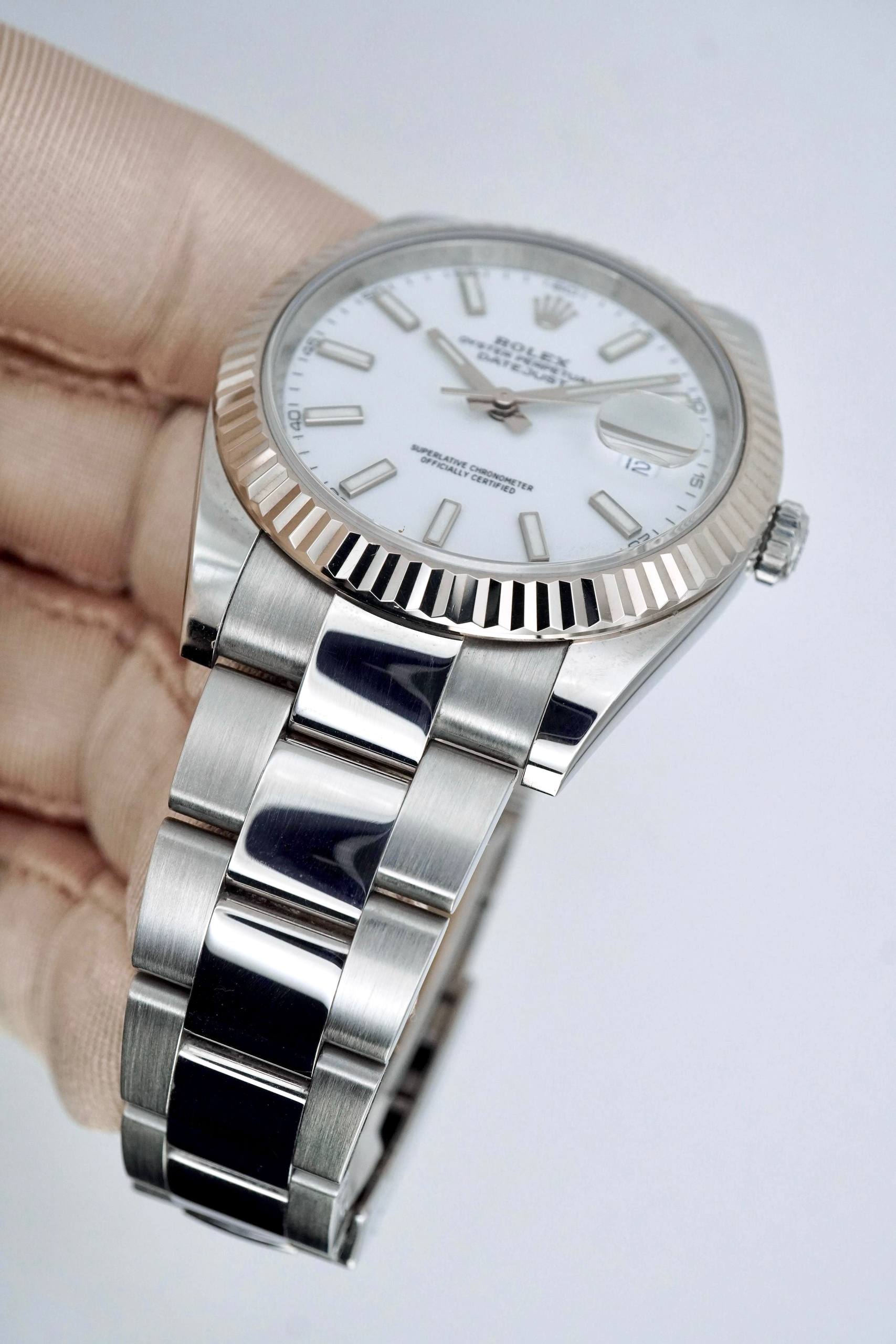 Rolex Datejust 41 mm Dial Blanco