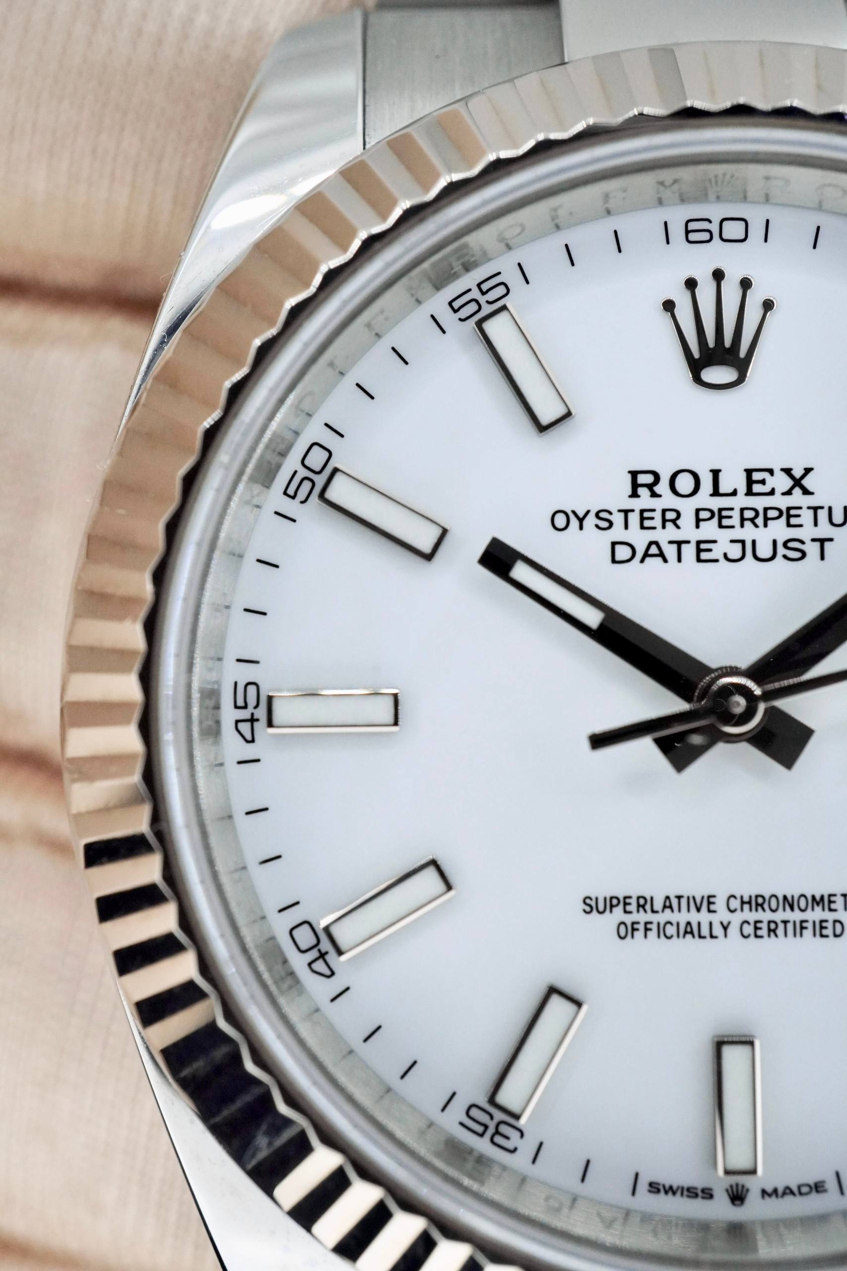 Rolex Datejust 41 mm Dial Blanco