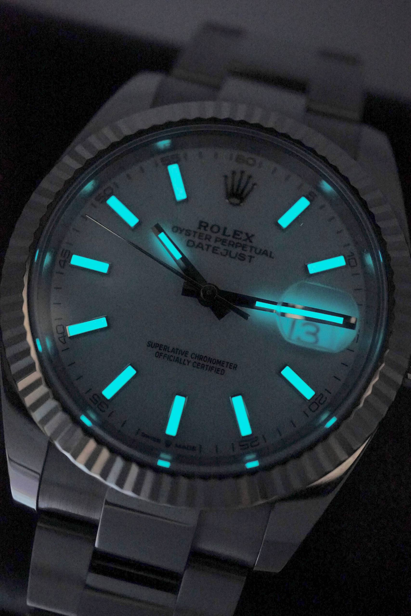 Rolex Datejust 41 mm Dial Blanco