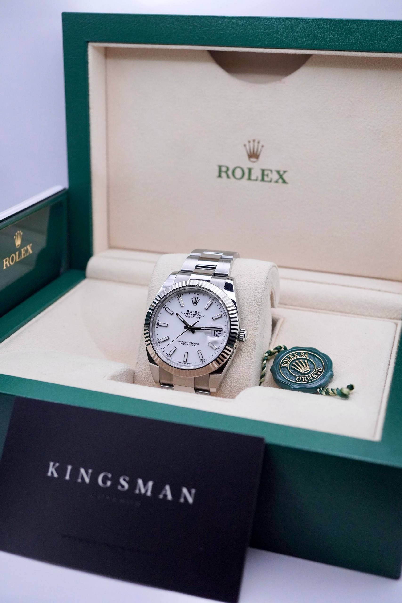 Rolex Datejust 41 mm Dial Blanco