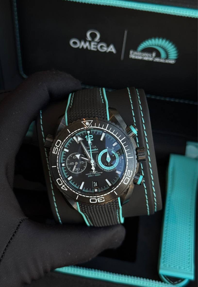 Omega Seamaster Planet Ocean 600m Deep Black Emirates Team New Zealand 45.5mm