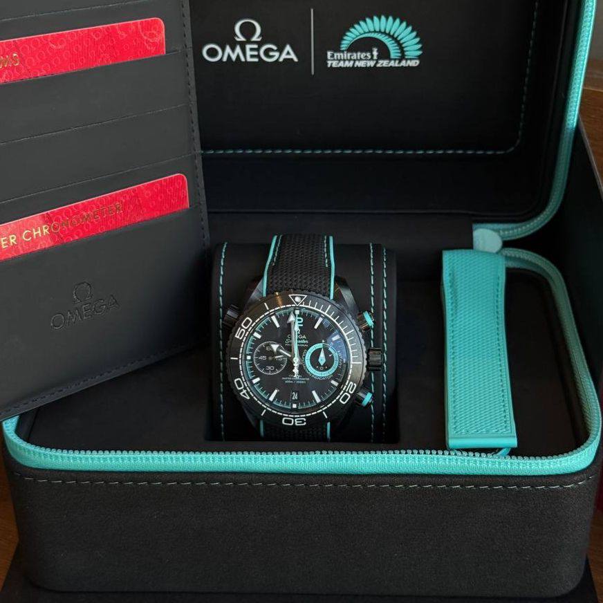 Omega Seamaster Planet Ocean 600m Deep Black Emirates Team New Zealand 45.5mm