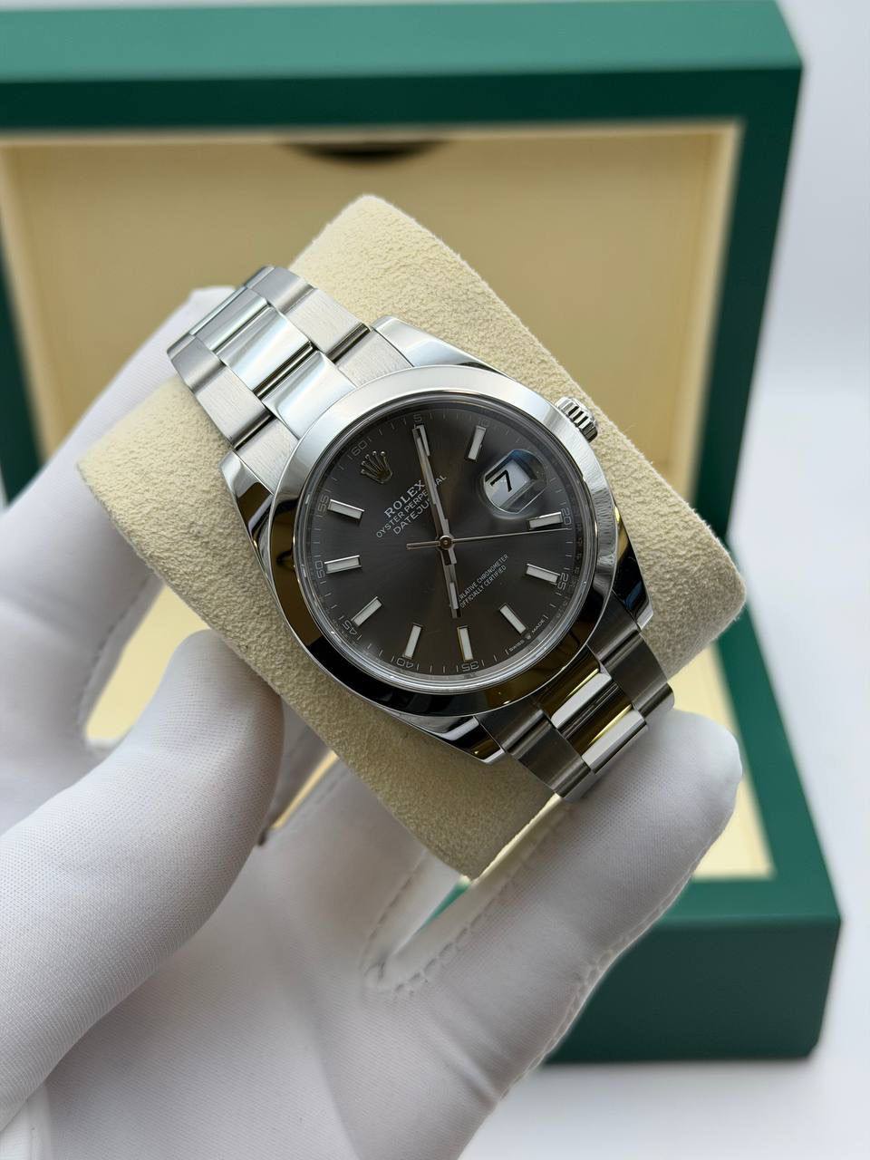 Rolex Datejust Bisel Liso Oyster Dial Rodio 41mm