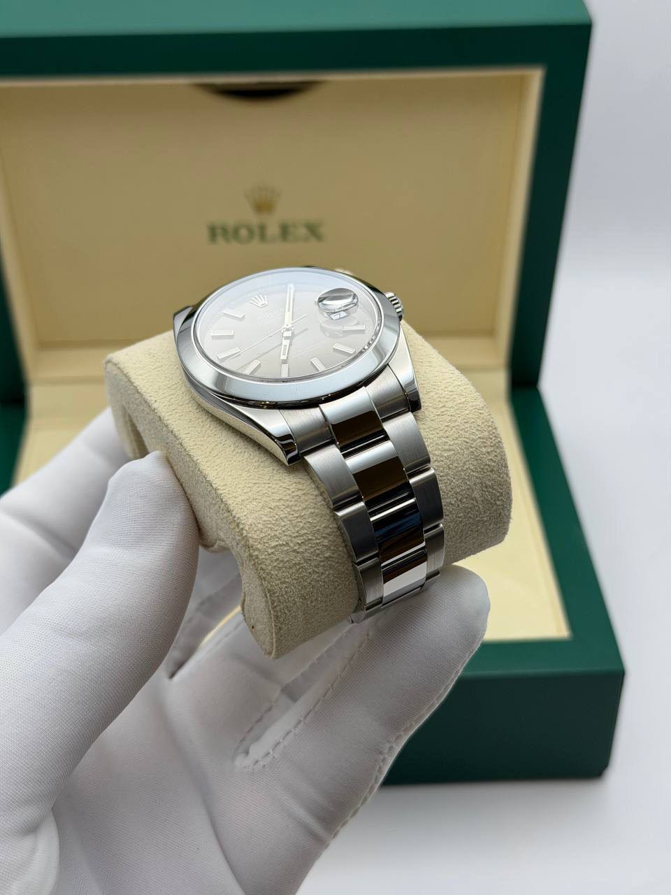 Rolex Datejust Bisel Liso Oyster Dial Rodio 41mm