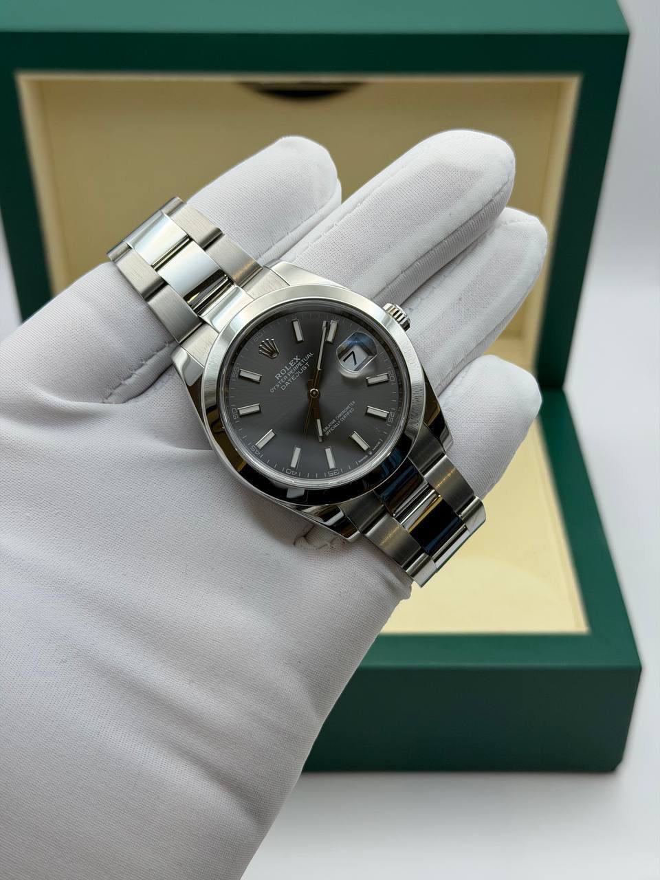 Rolex Datejust Bisel Liso Oyster Dial Rodio 41mm