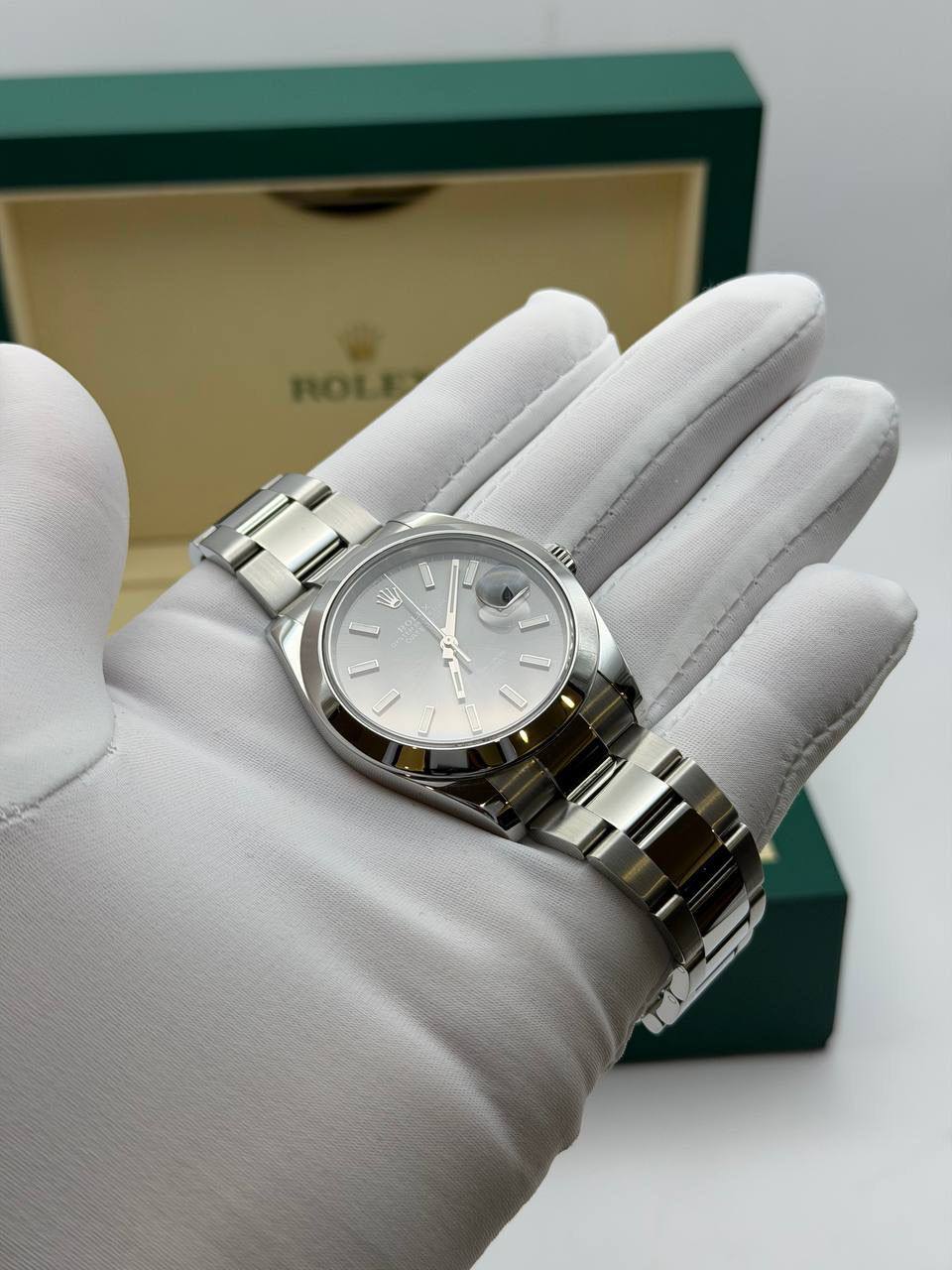 Rolex Datejust Bisel Liso Oyster Dial Rodio 41mm