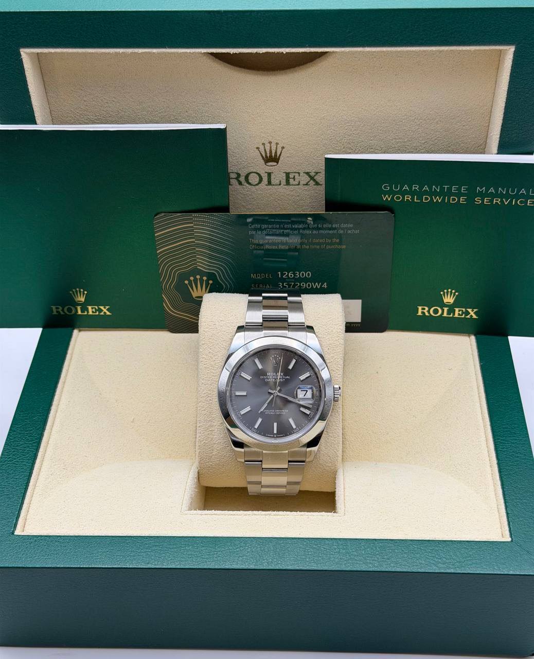 Rolex Datejust Bisel Liso Oyster Dial Rodio 41mm
