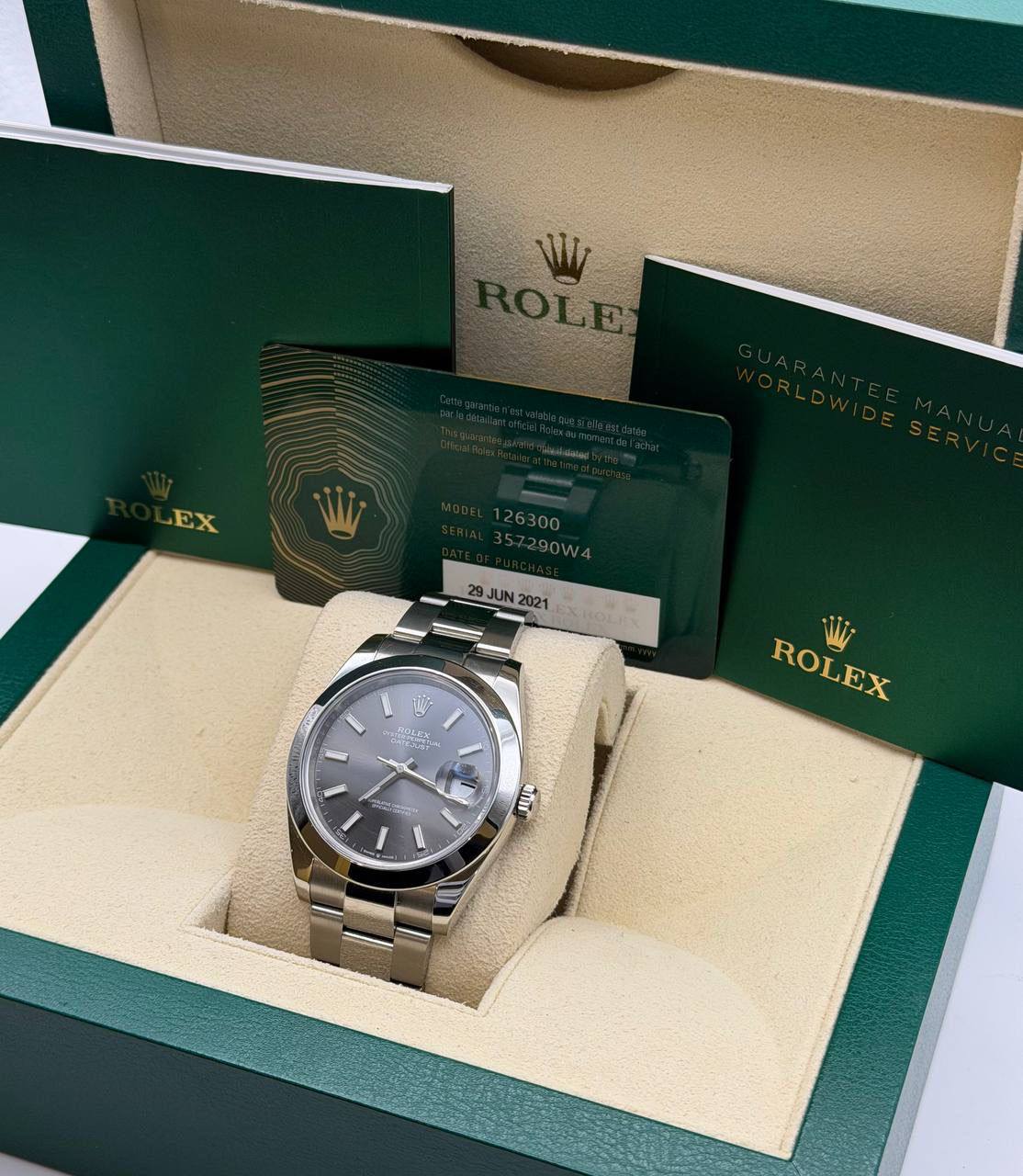 Rolex Datejust Bisel Liso Oyster Dial Rodio 41mm