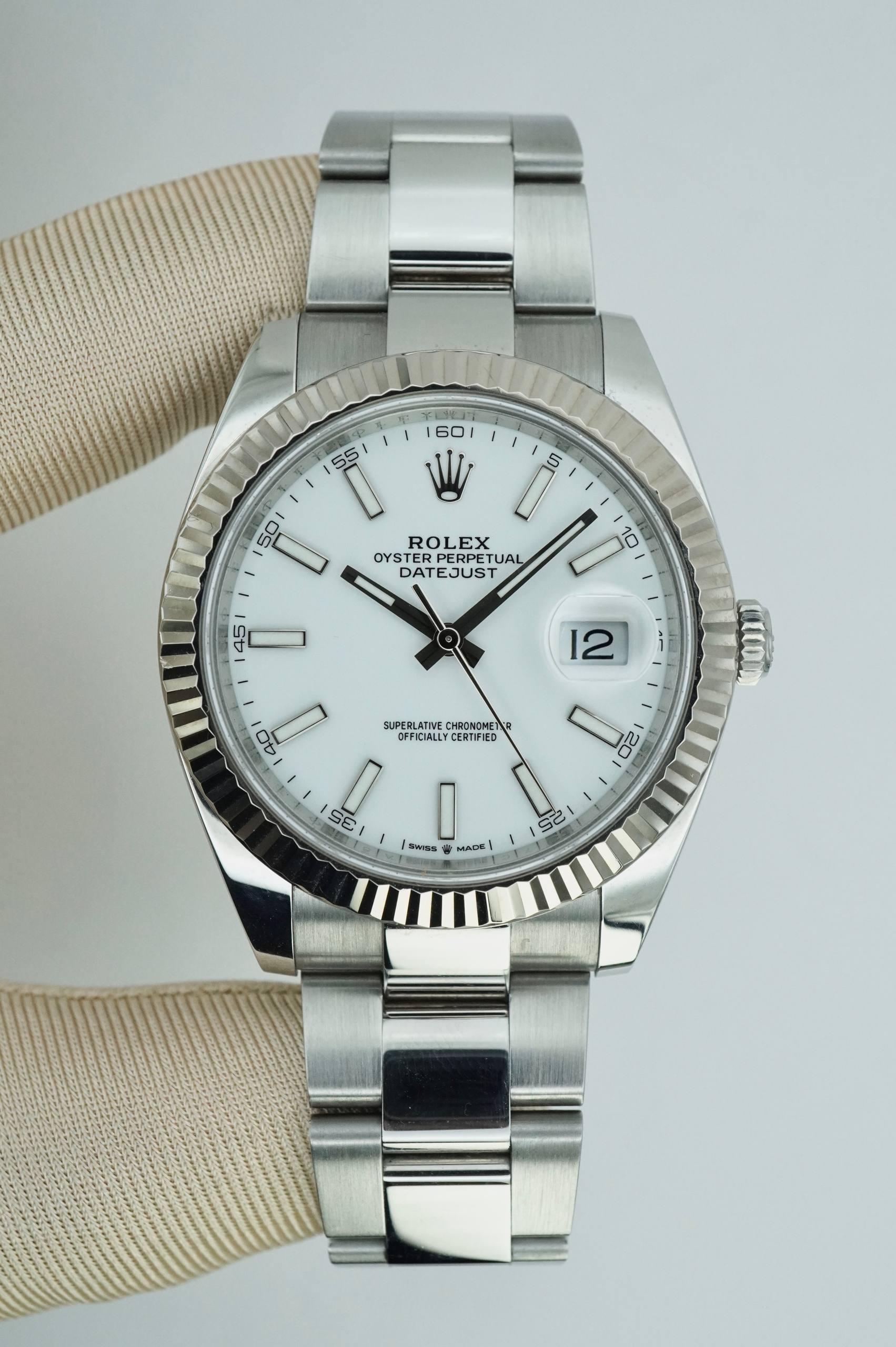 Rolex Datejust 41 mm Dial Blanco