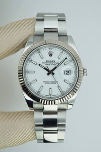 Rolex Datejust 41 mm Dial Blanco