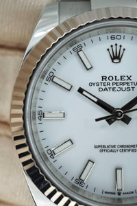 Rolex Datejust 41 mm Dial Blanco