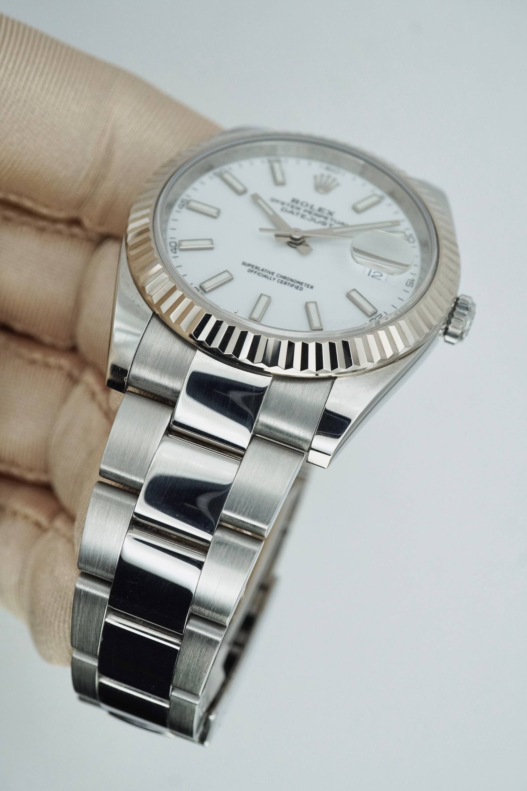 Rolex Datejust 41 mm Dial Blanco