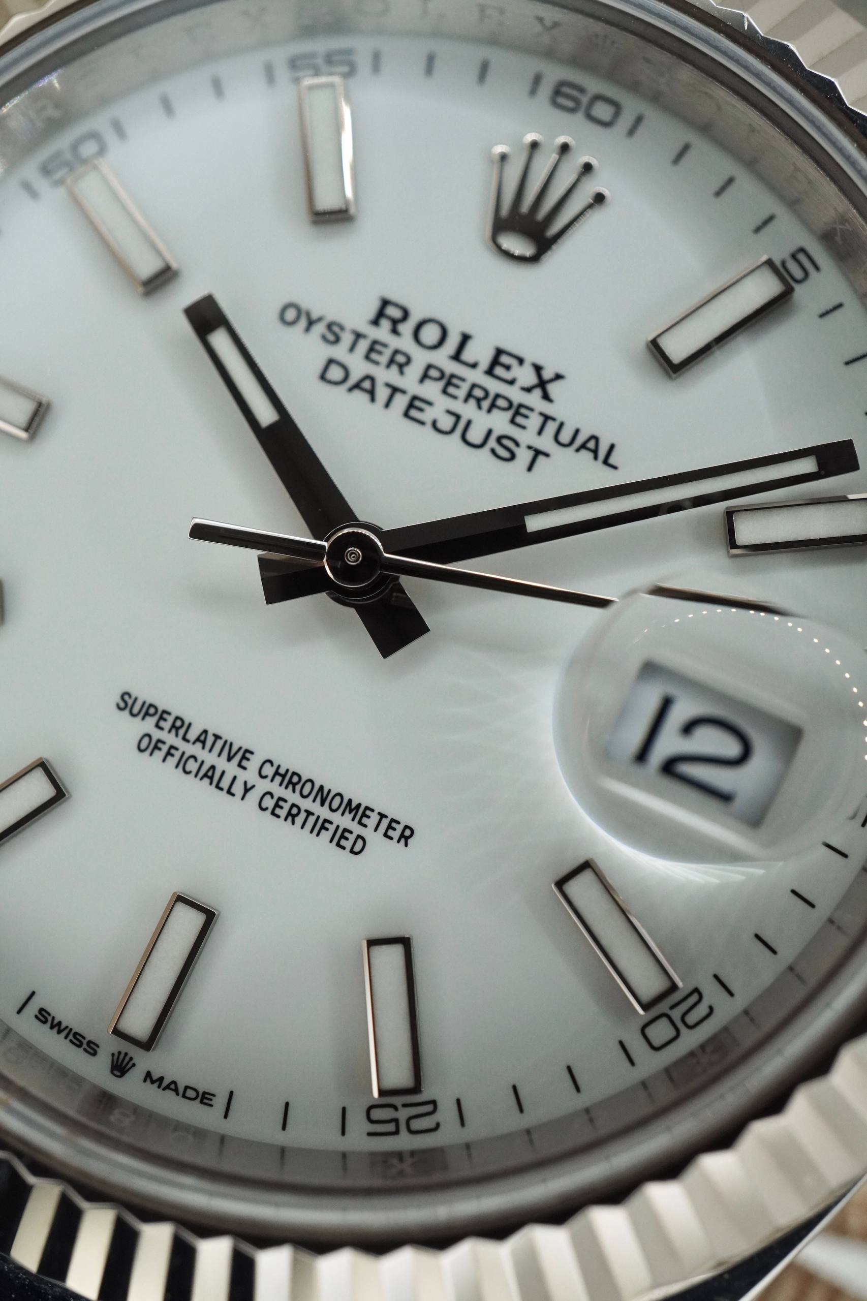 Rolex Datejust 41 mm Dial Blanco