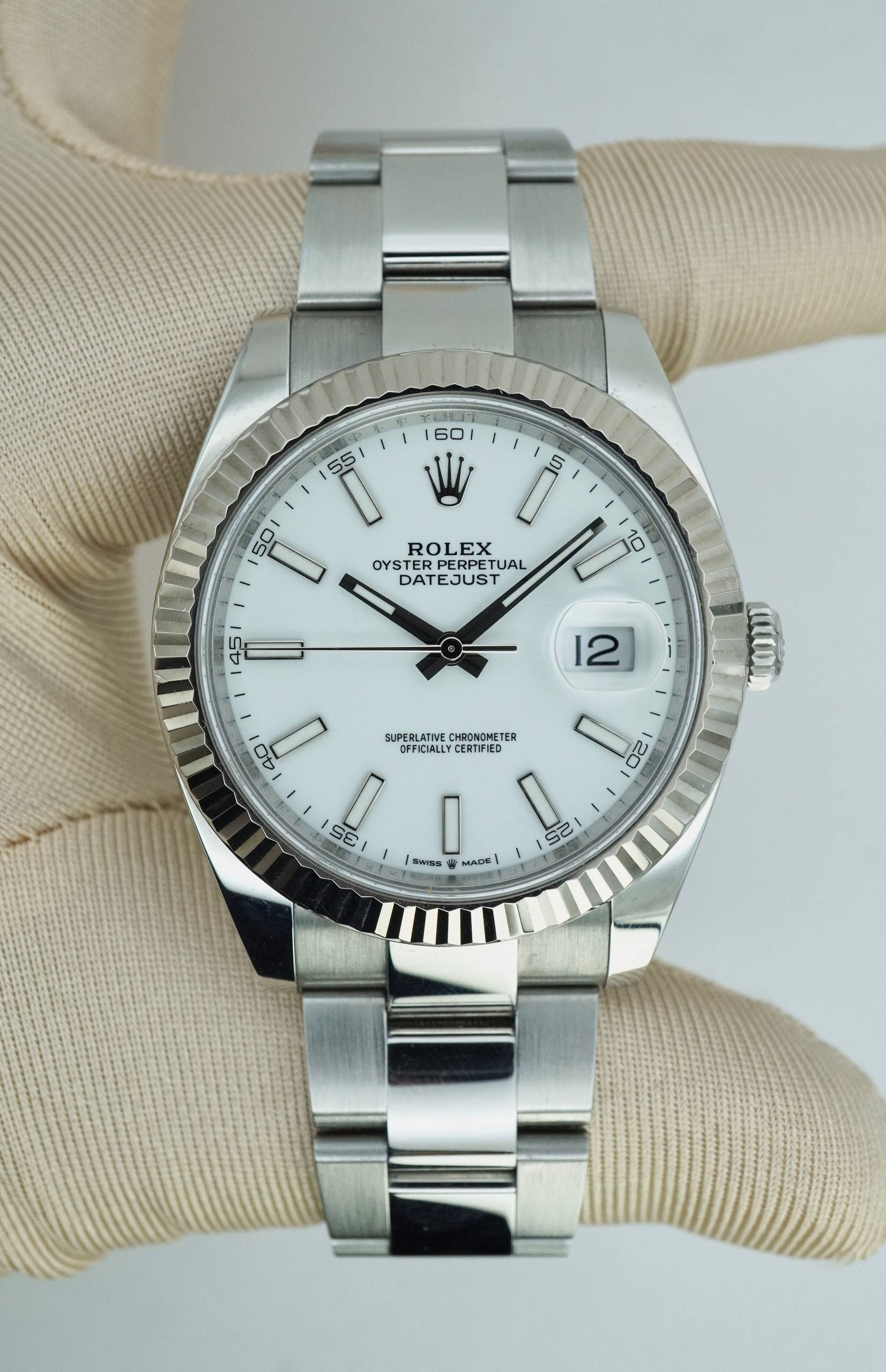 Rolex Datejust 41 mm Dial Blanco