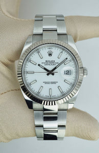 Rolex Datejust 41 mm Dial Blanco
