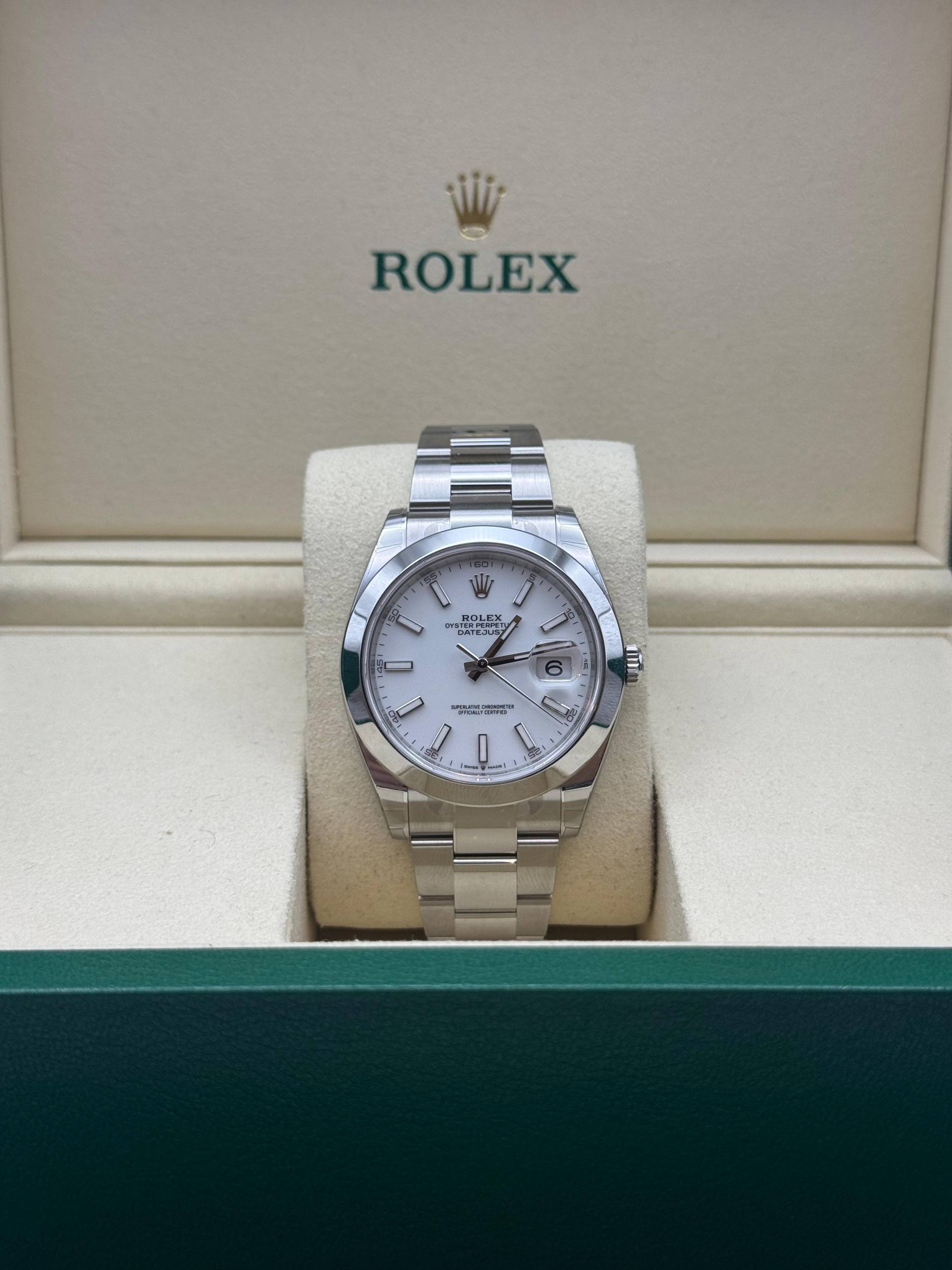 Rolex Datejust Oyster Dial Blanco 41 mm