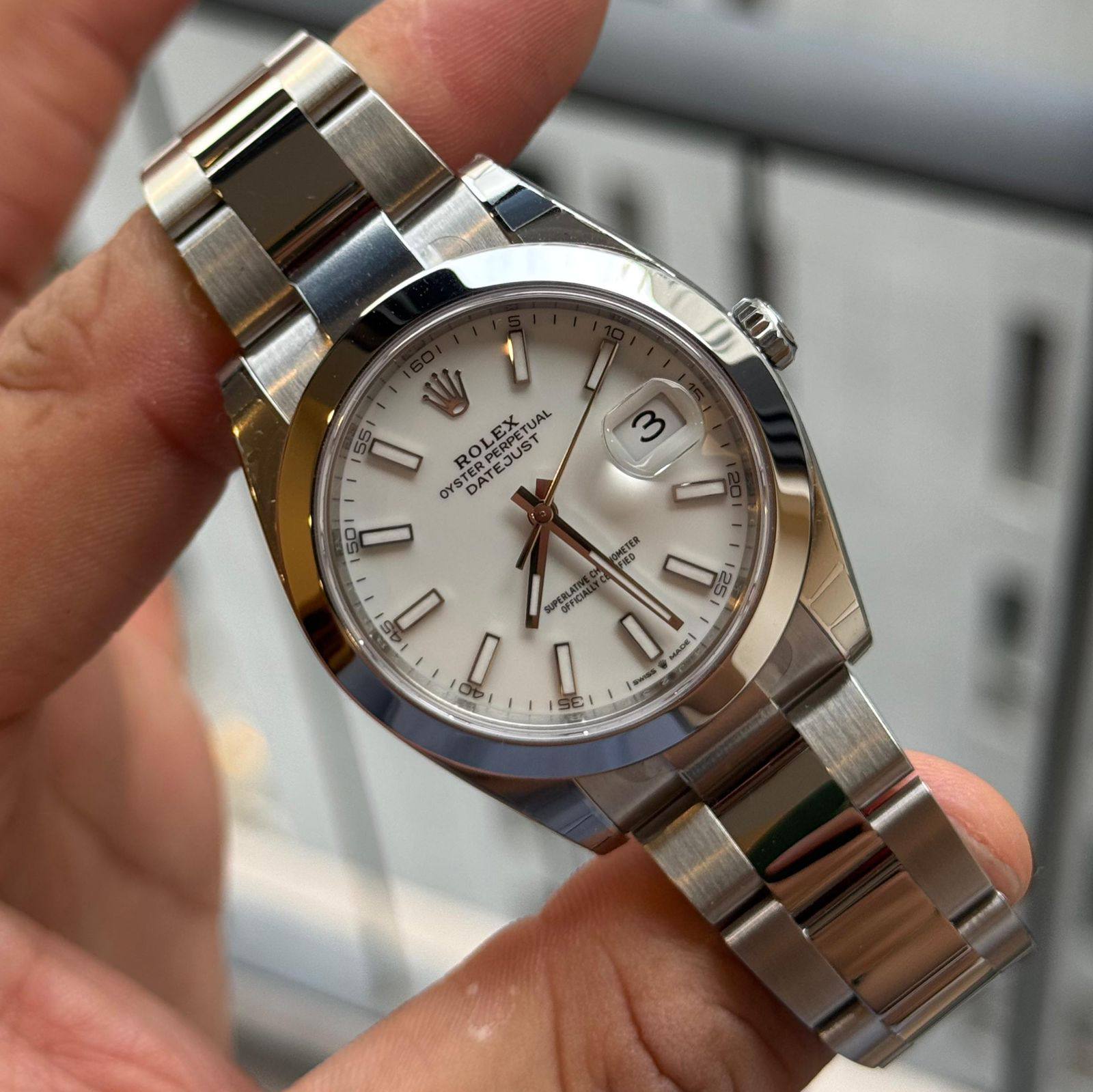 Rolex Datejust Oyster Dial Blanco 41 mm