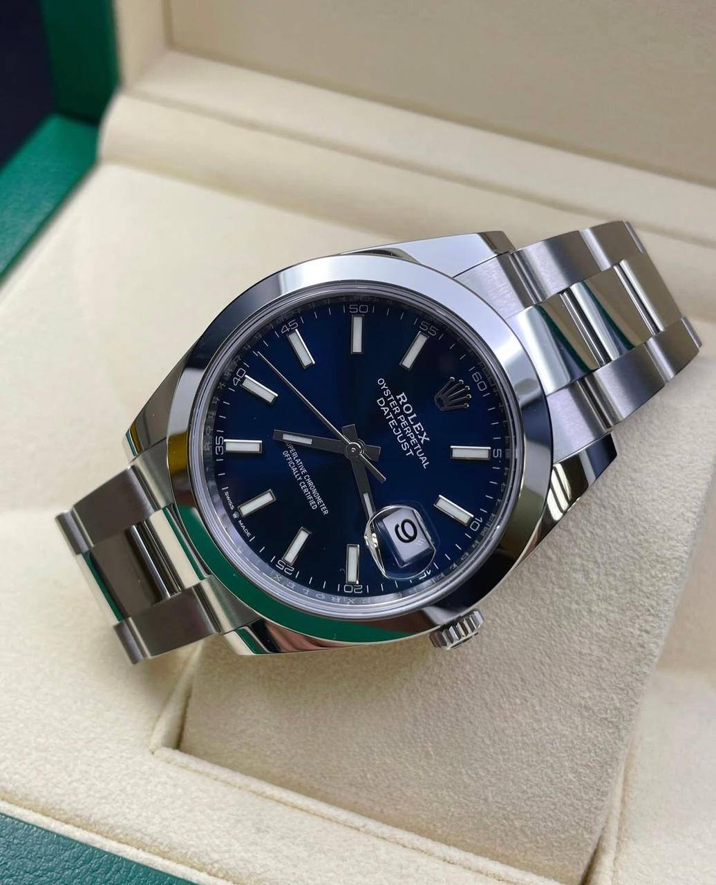 Rolex Datejust Oyster Dial Azul 41 mm