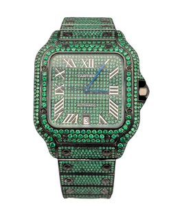 Cartier Santos Large Iced Out