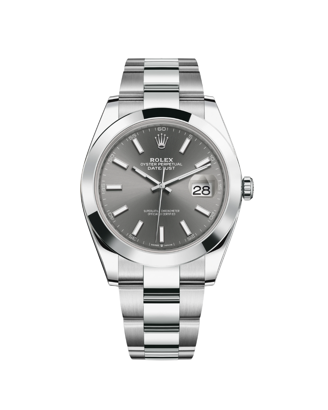 Rolex Datejust Bisel Liso Oyster Dial Rodio 41mm