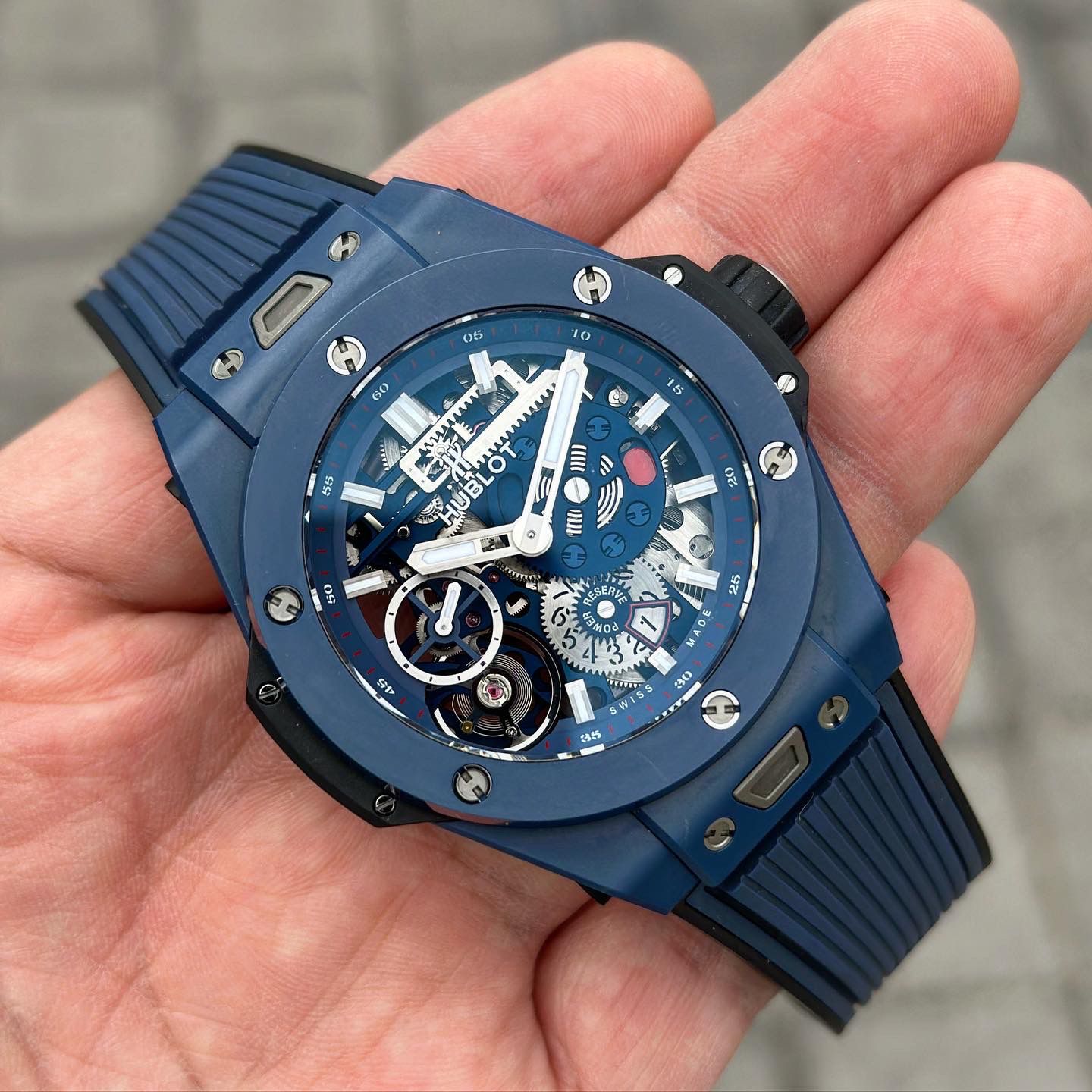Hublot Big Bang Meca-10 ceramic Blu