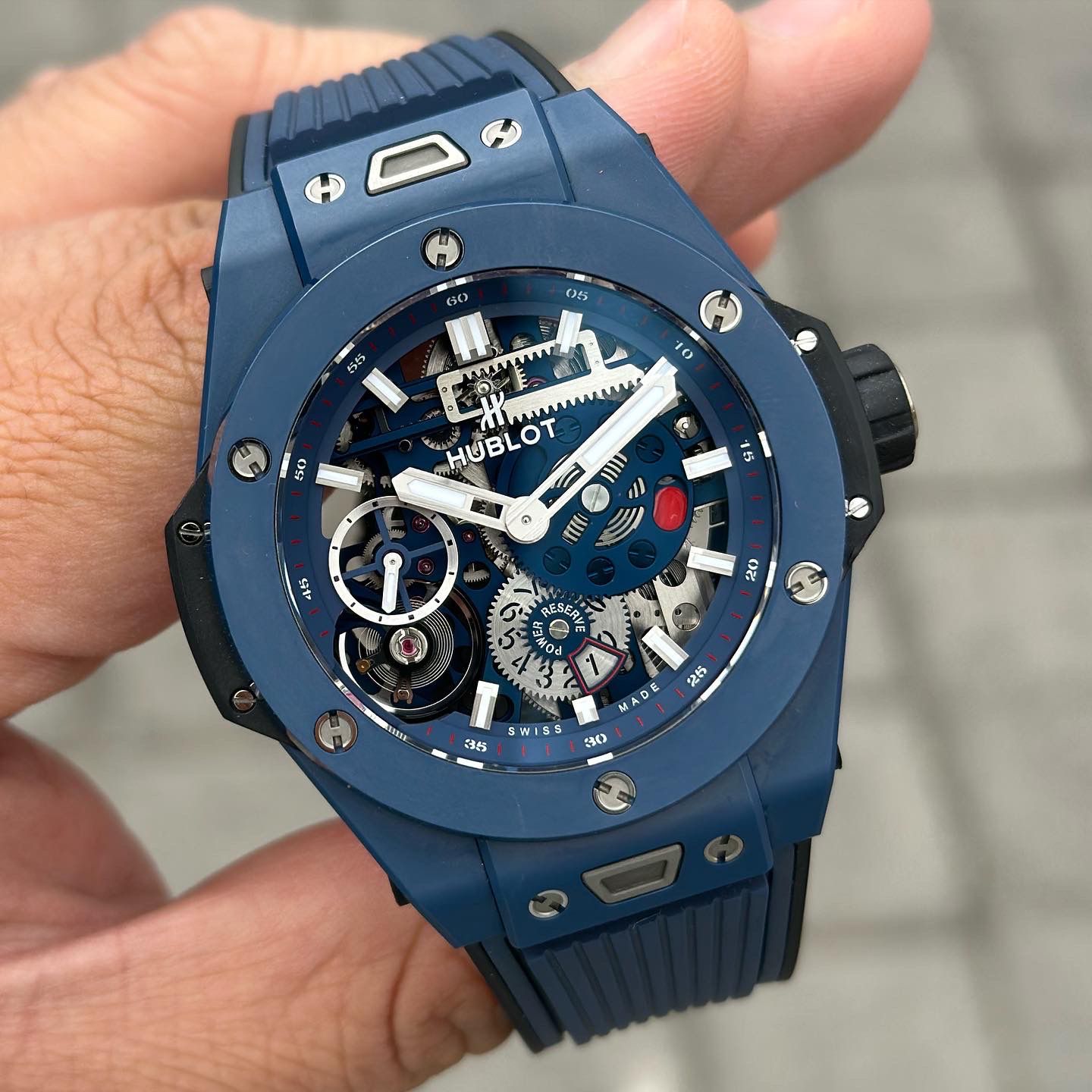 Hublot Big Bang Meca-10 ceramic Blu