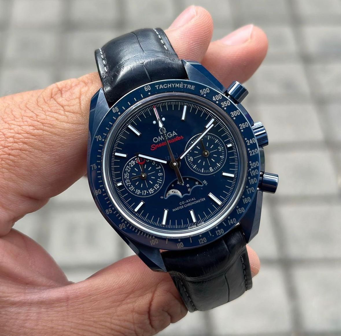 Omega Speedmaster Moonphase Chronograph "Blue Side of The Moon"