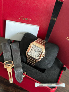 Cartier Santos Large Dial Blanco Full Rose Gold