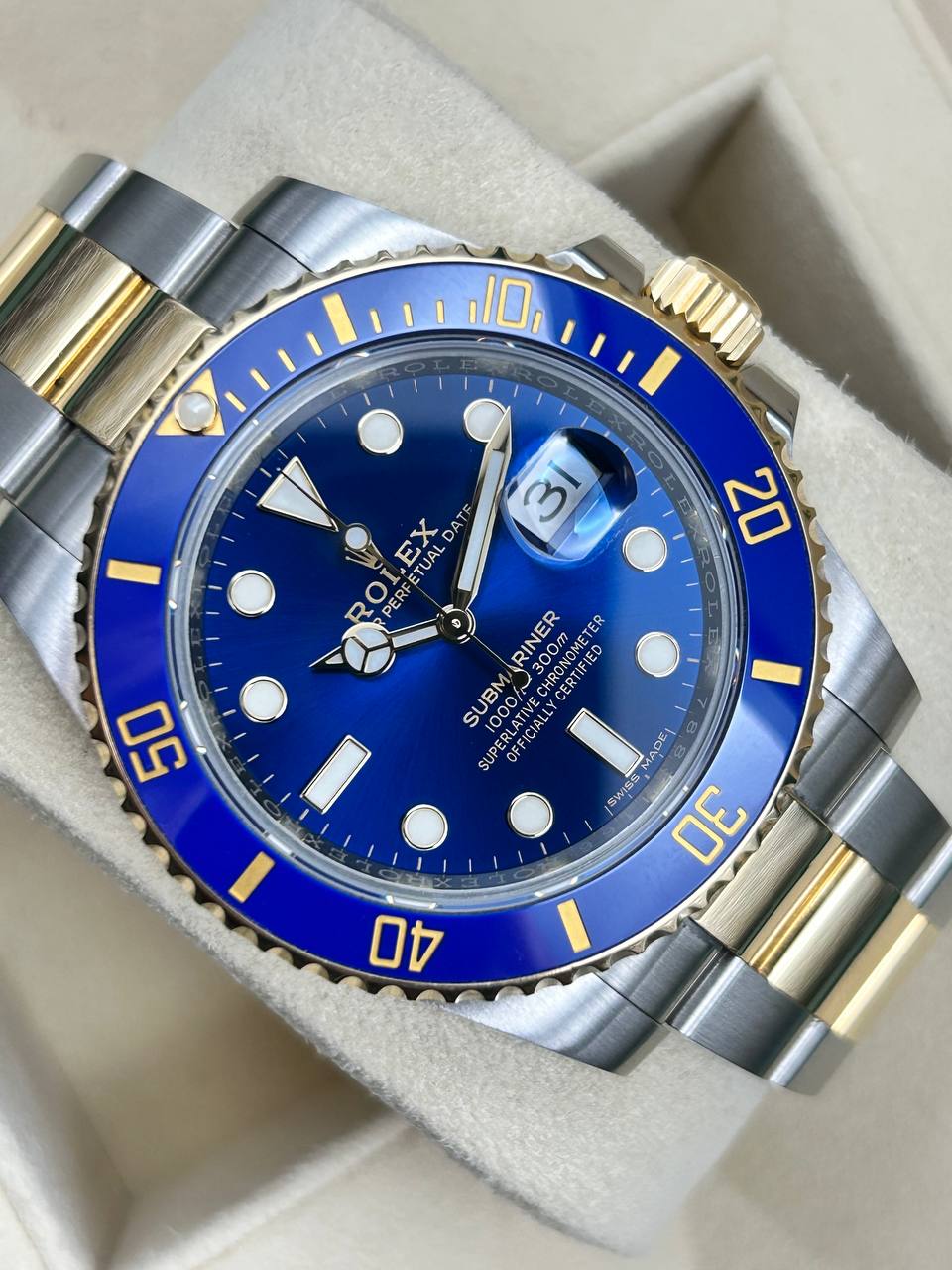 Rolex Submariner "Bluesy" Oystersteel Oro 40mm Dial Azul