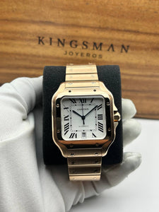 Cartier Santos Large Dial Blanco Full Rose Gold