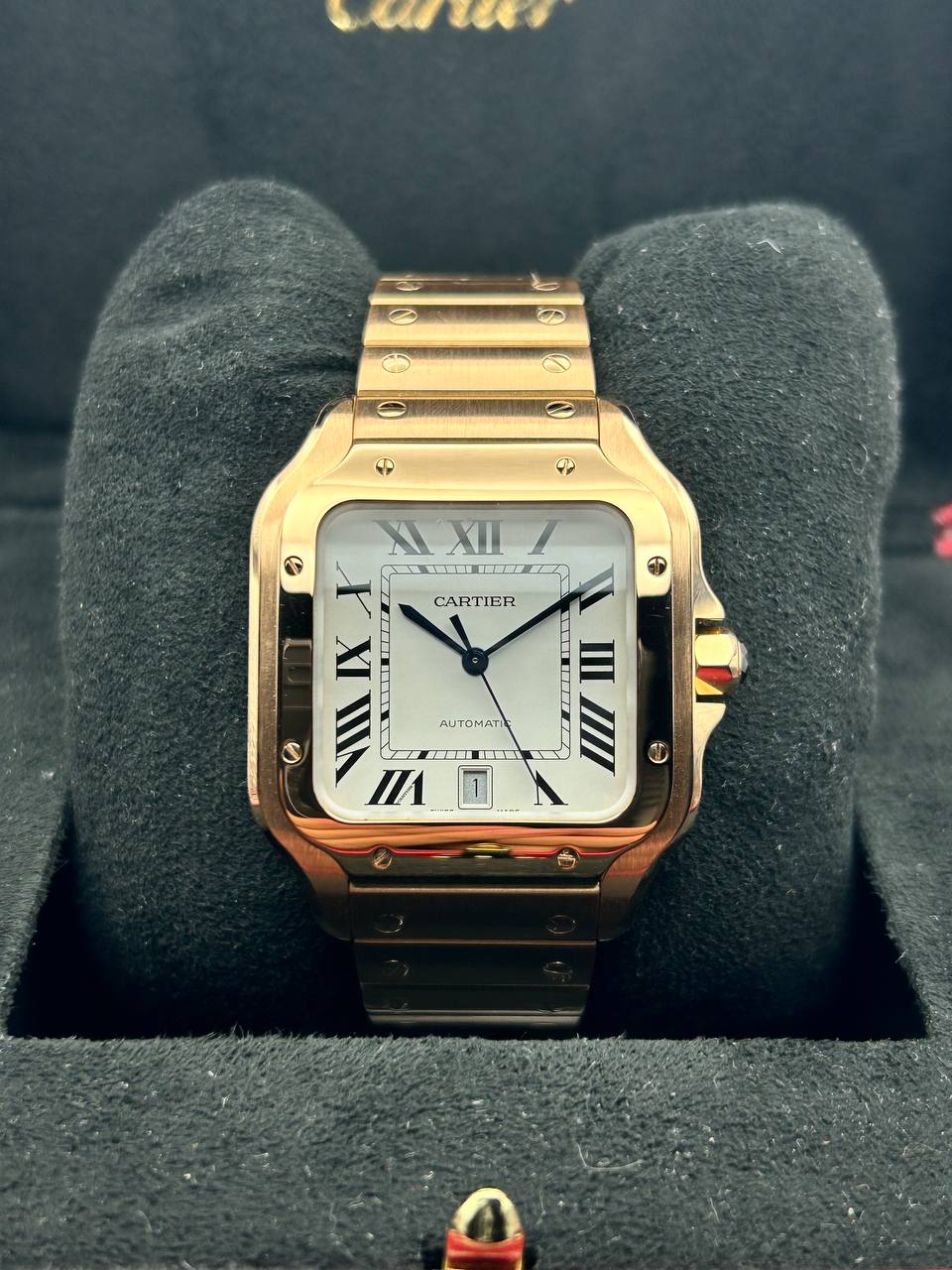 Cartier Santos Large Dial Blanco Full Rose Gold