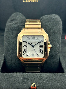 Cartier Santos Large Dial Blanco Full Rose Gold