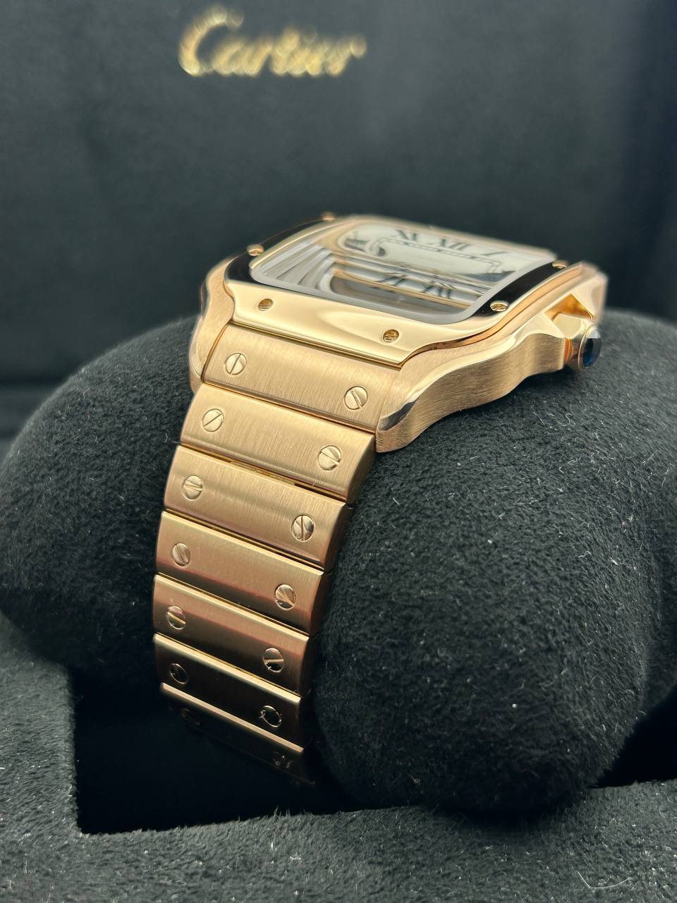Cartier Santos Large Dial Blanco Full Rose Gold