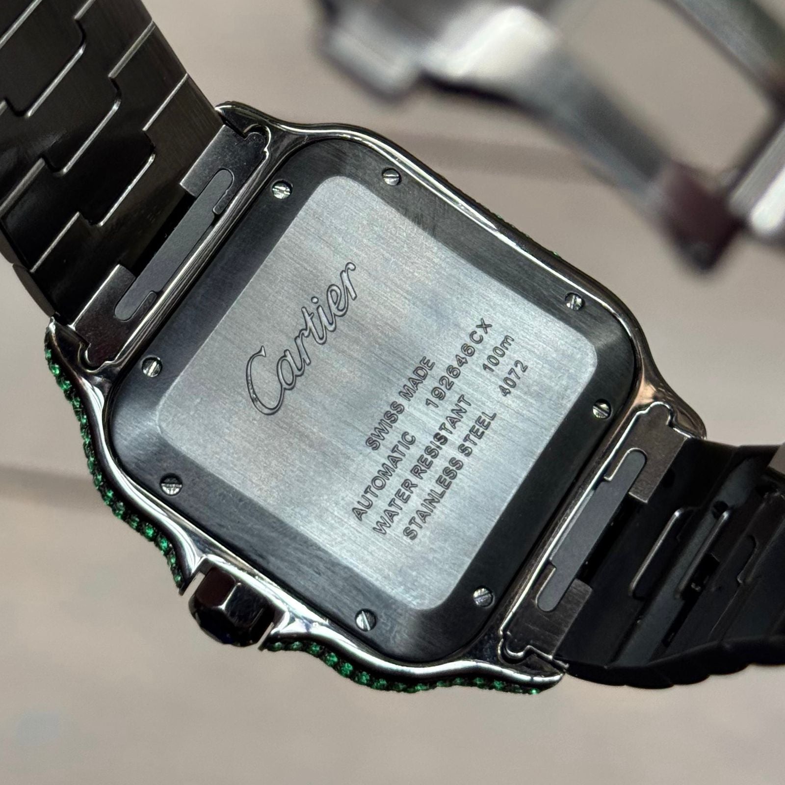 Cartier Santos Large Iced Out