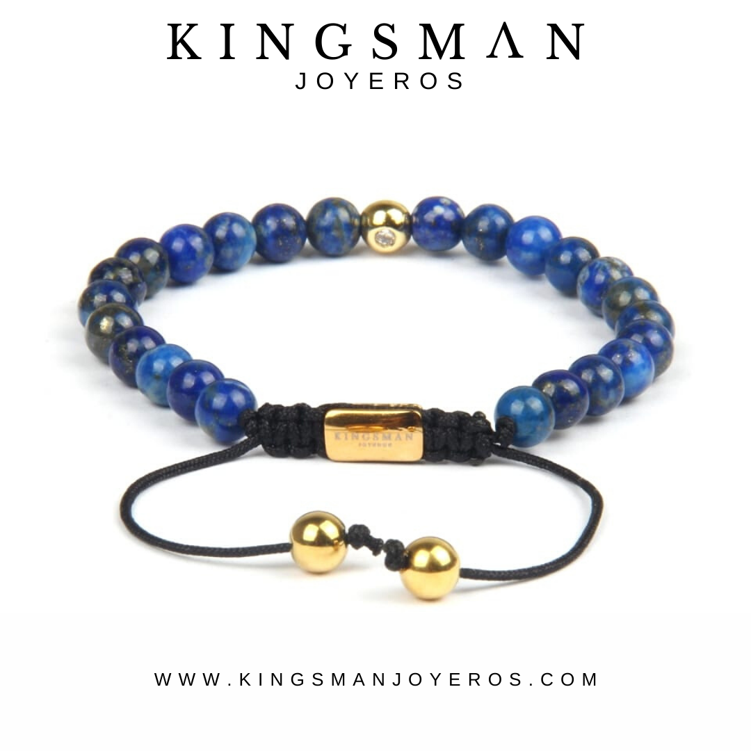 Lapis Lazuli 18K Gold Insignia Star Bracelet