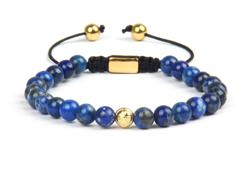 Lapis Lazuli 18K Gold Insignia Star Bracelet