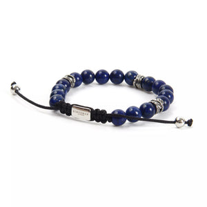 Lapis Lazuli Leaf Silver Bracelet