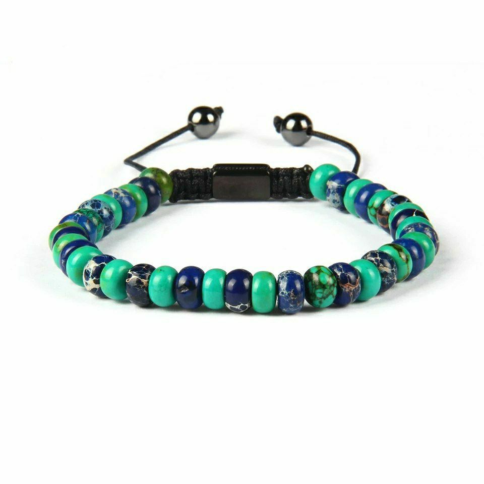 Malachite Flatbead Minimalistic Bracelet