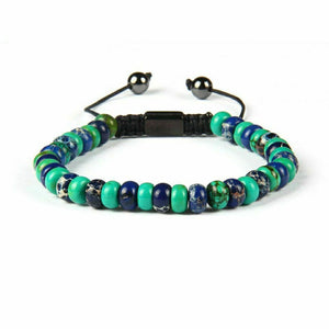 Malachite Flatbead Minimalistic Bracelet