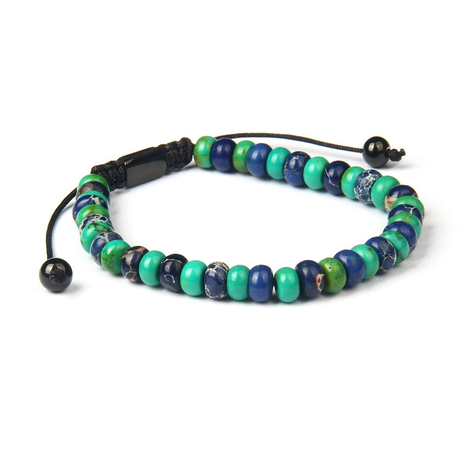 Malachite Flatbead Minimalistic Bracelet