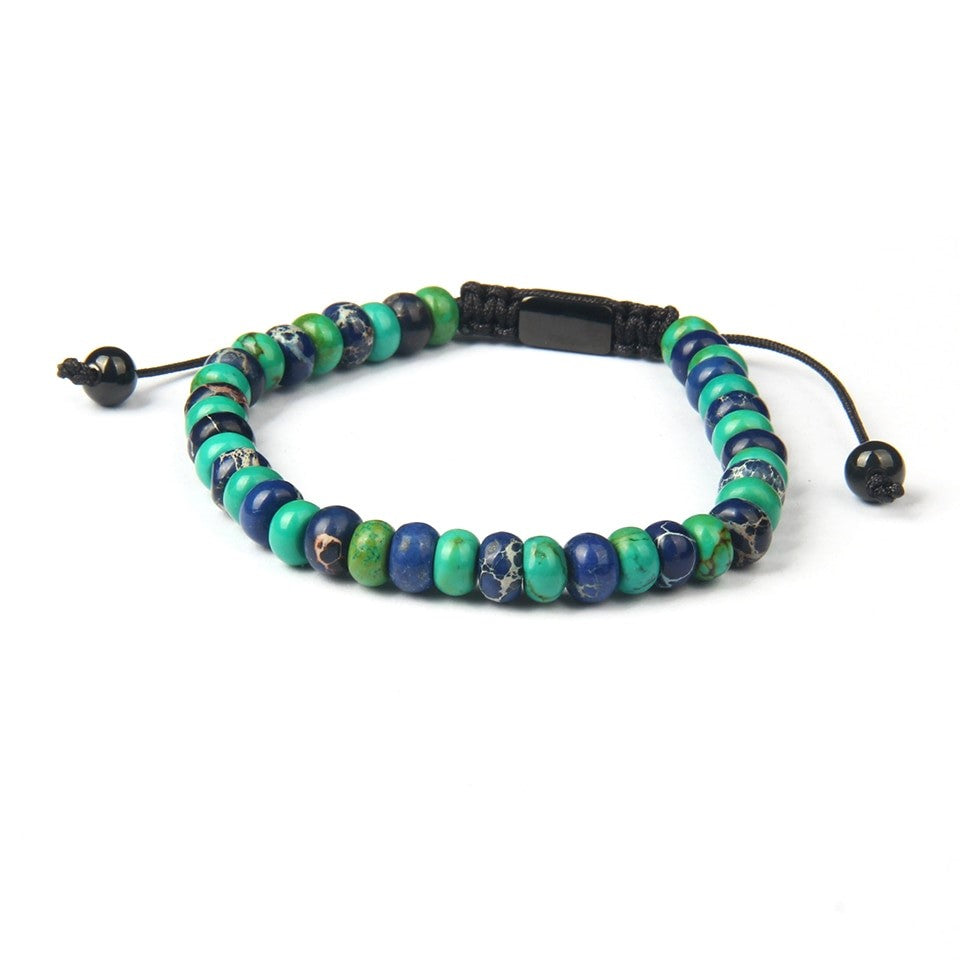 Malachite Flatbead Minimalistic Bracelet
