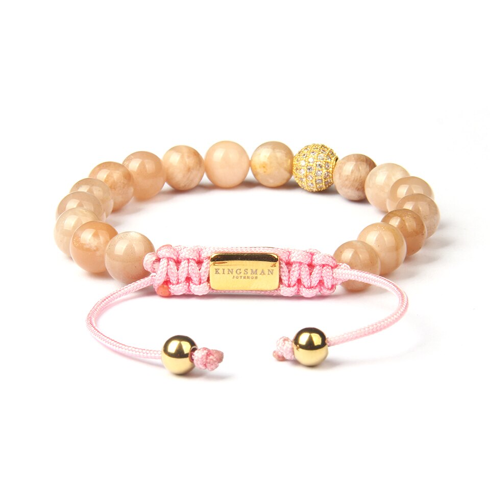 Vibrant Rose Quartz CZ Ball Bracelet
