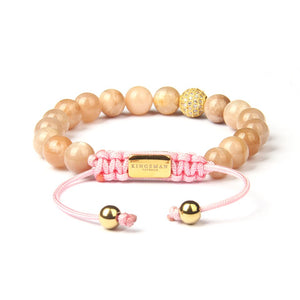 Vibrant Rose Quartz CZ Ball Bracelet