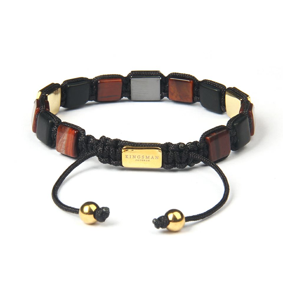 Tiger Eye and Onyx Bali Bracelet