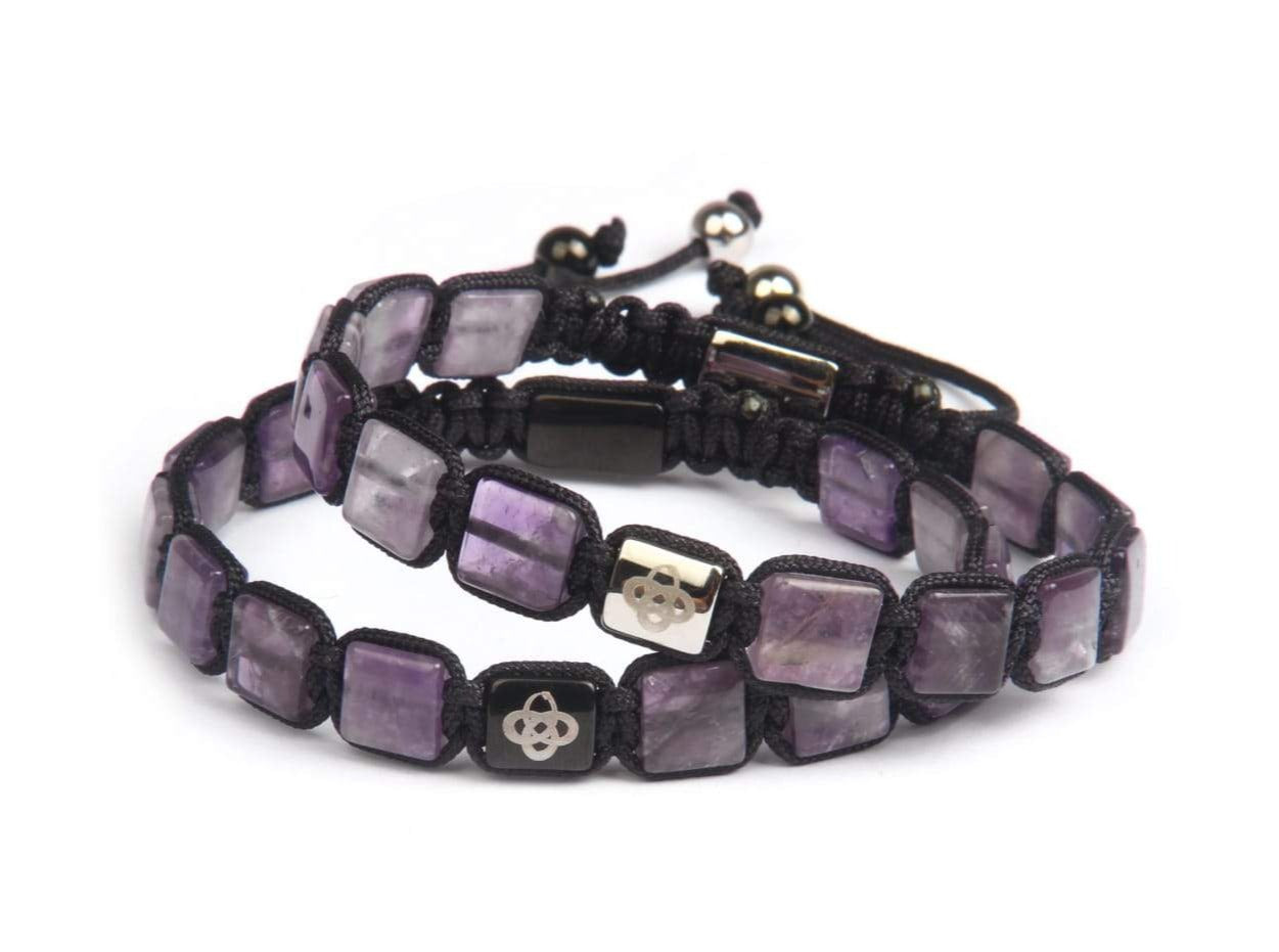 Amethyst Bali Couple Uroboros Bracelet