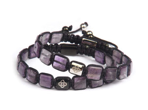 Amethyst Bali Couple Uroboros Bracelet
