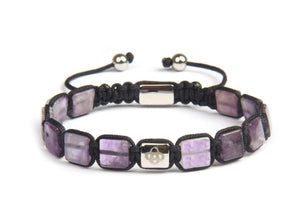 Amethyst Bali Silver Uroboros Bracelet