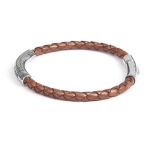 Stratton Brown Leather Bracelet