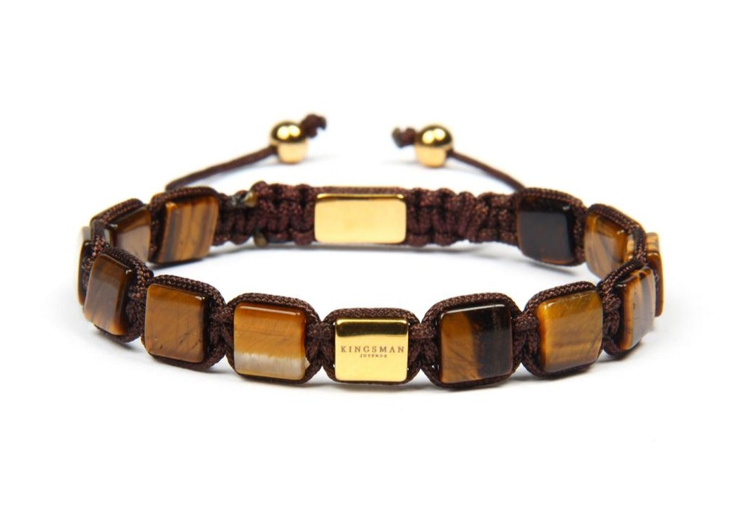 Tiger Eye Square Beads Bracelet
